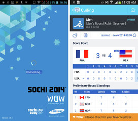 Скриншоты приложения Сочи 2014 WOW от Samsung